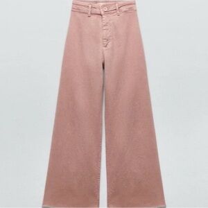 Zara marine Blush Wide-Leg Pants